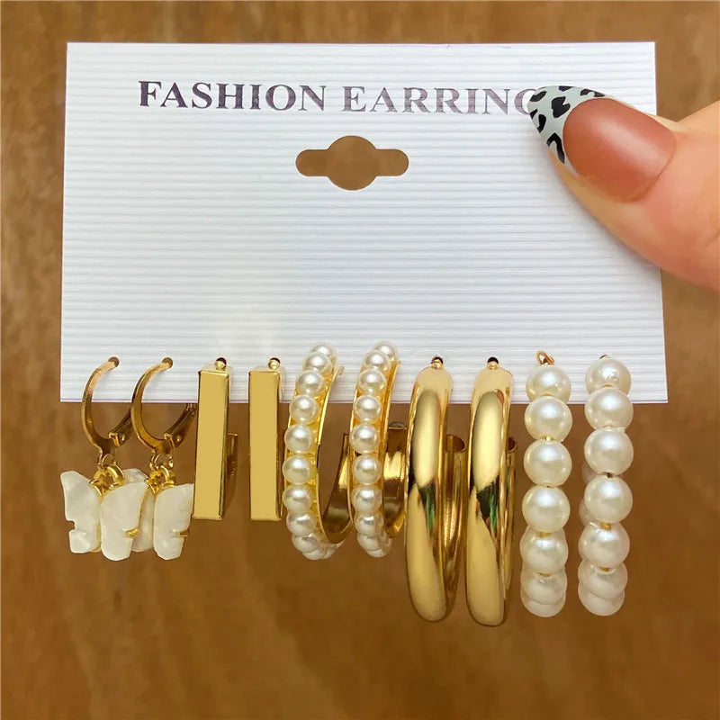 Big Circle Hoop Earring Set